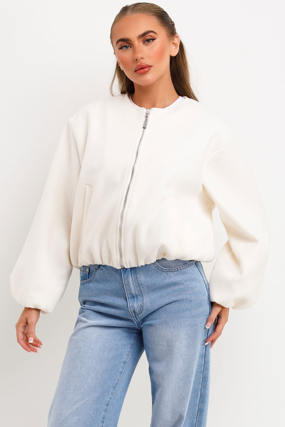 Soft Bomber Jacket Cream | Xtralitty