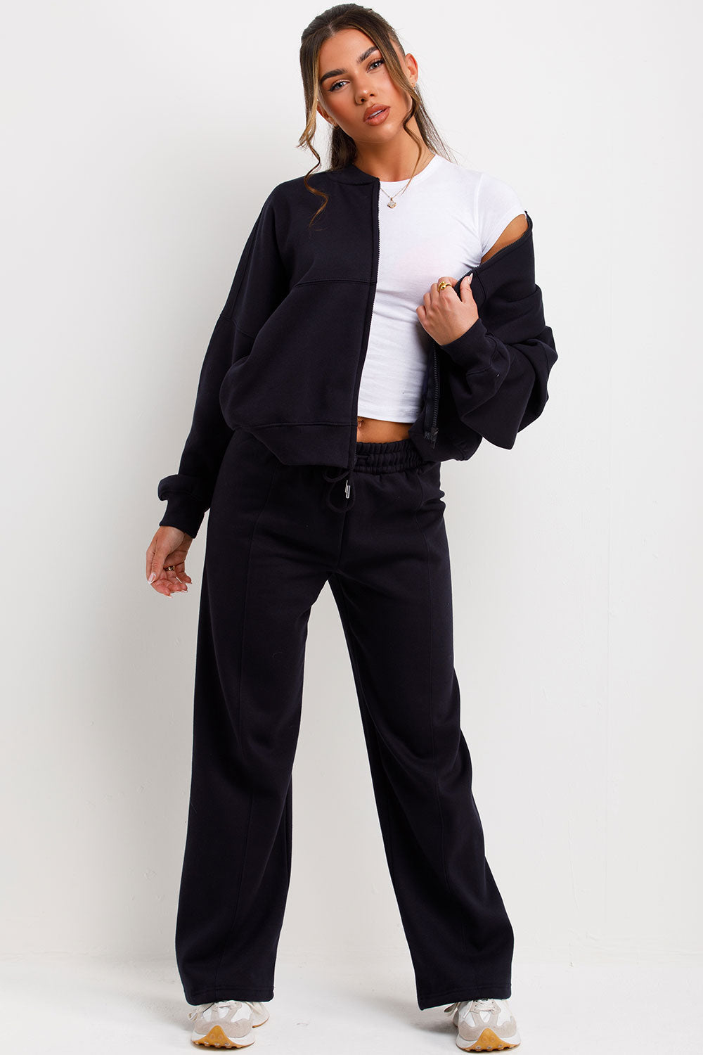 Bomber Sweatshirt with Zip and Joggers Loungewea | Xtralitty