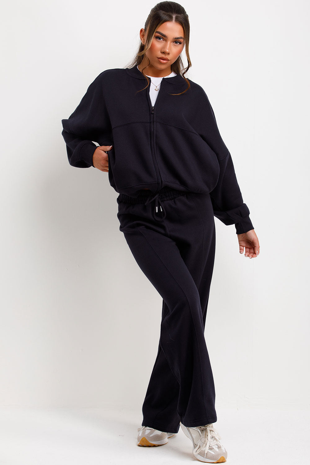 Bomber Sweatshirt with Zip and Joggers Loungewea | Xtralitty