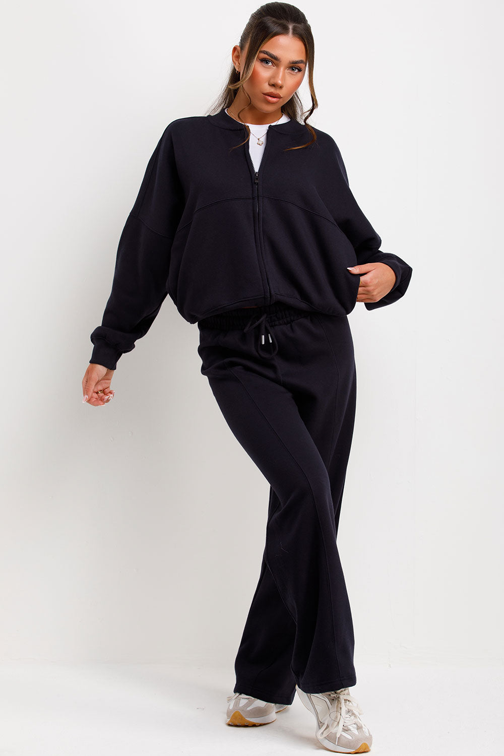 Bomber Sweatshirt with Zip and Joggers Loungewea | Xtralitty