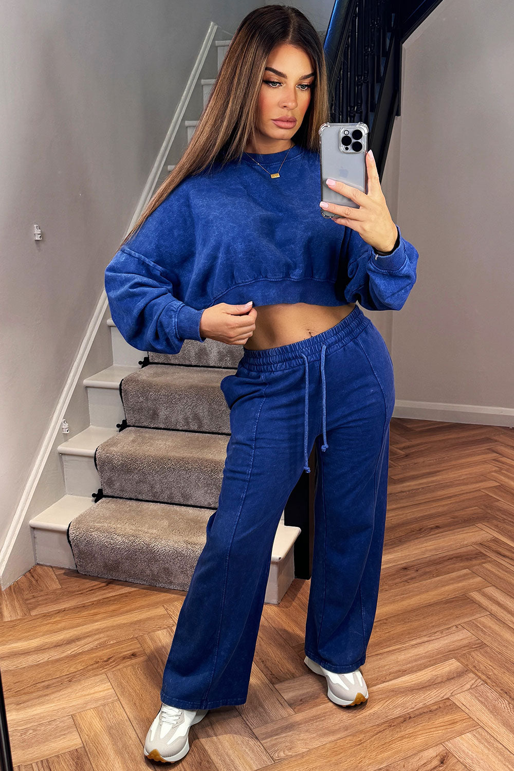 Crop Jumper and Joggers Tracksuit Lounge Set Aci | Xtralitty