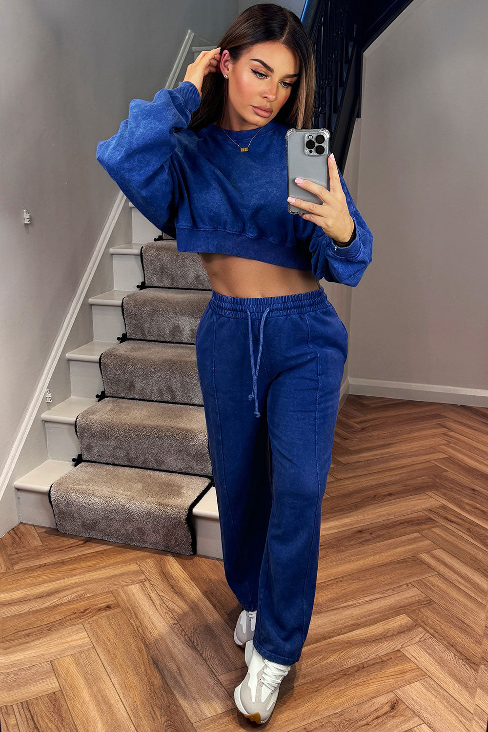 Crop Jumper and Joggers Tracksuit Lounge Set Aci | Xtralitty