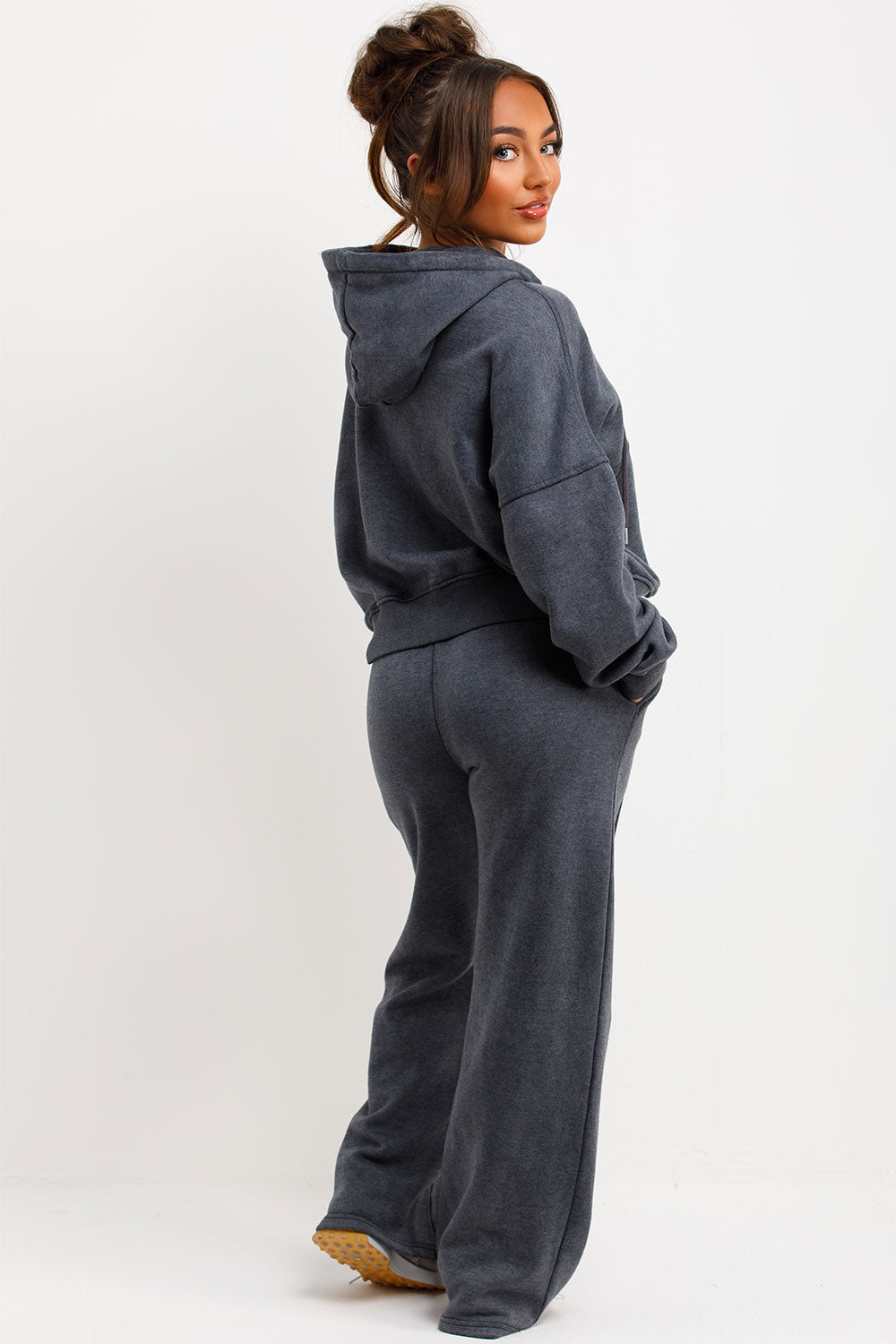 Hooded Bomber Sweatshirt with Zip Joggers Lounge | Xtralitty