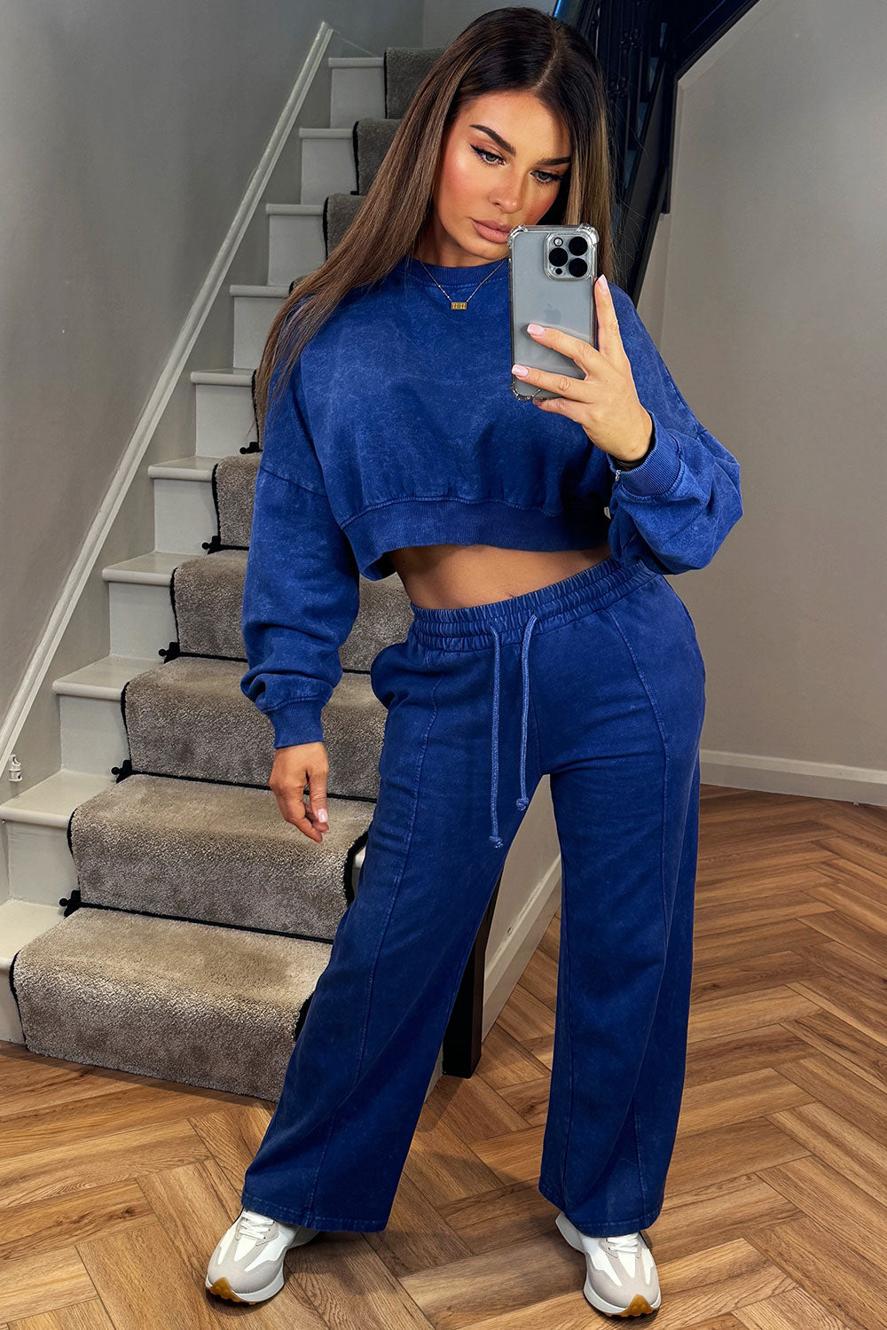 Crop Jumper and Joggers Tracksuit Lounge Set Aci | Xtralitty