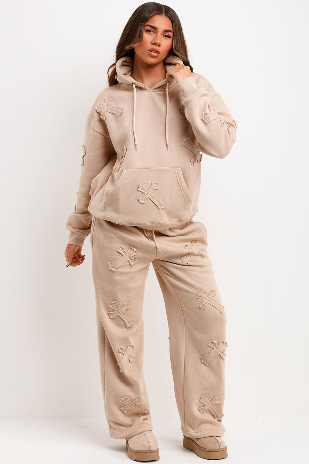 Cross Patch Hoodie and Joggers Tracksuit Lounge | Xtralitty