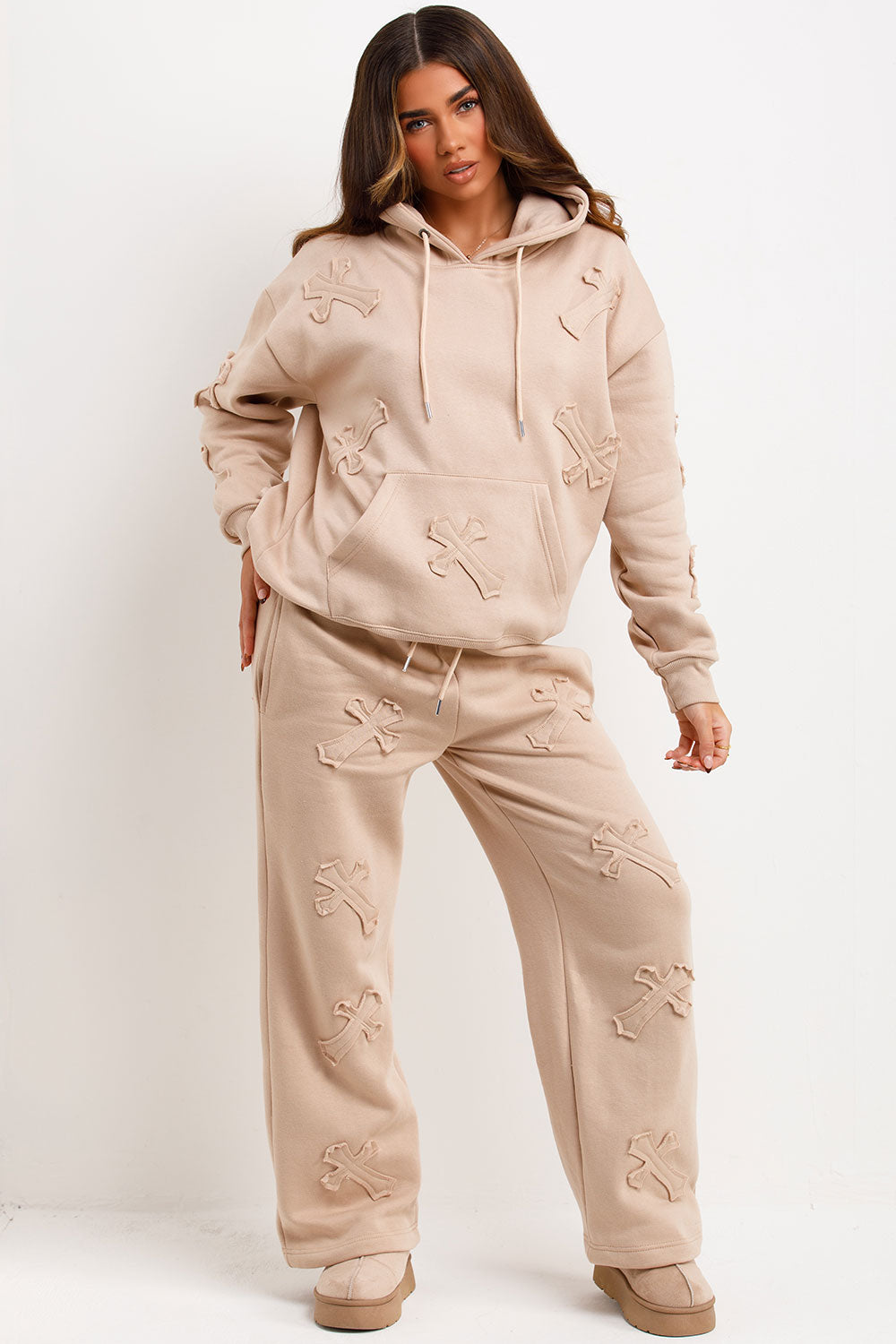 Cross Patch Hoodie and Joggers Tracksuit Lounge | Xtralitty