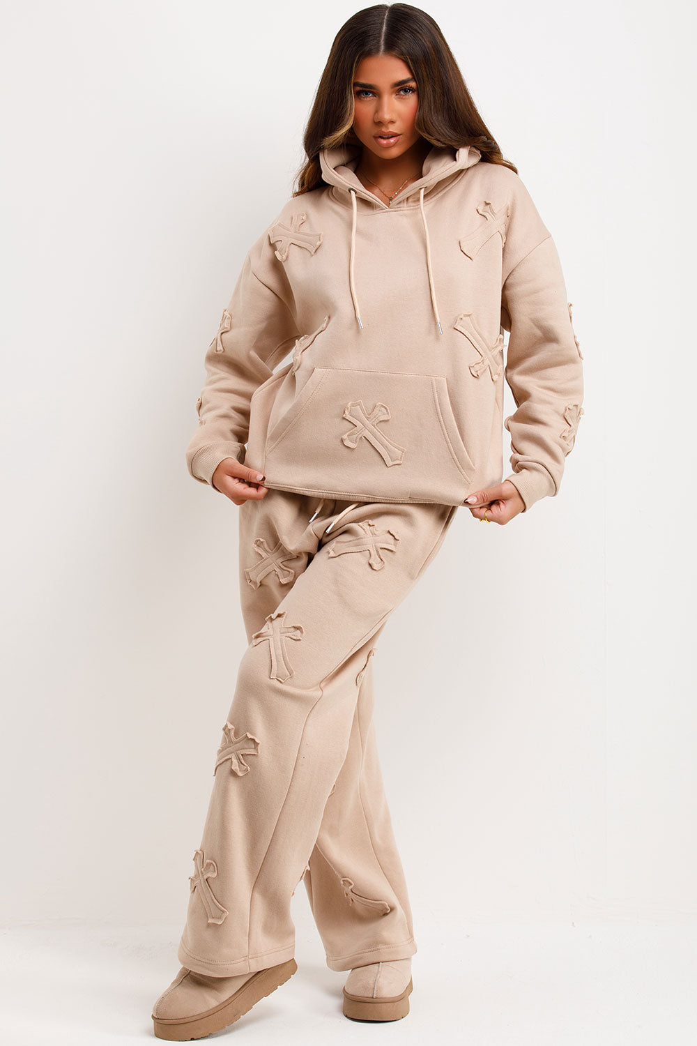Cross Patch Hoodie and Joggers Tracksuit Lounge | Xtralitty