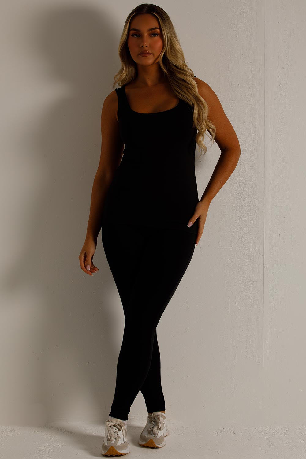 Sculpt Leggings and Top Two Piece Set Black | Xtralitty