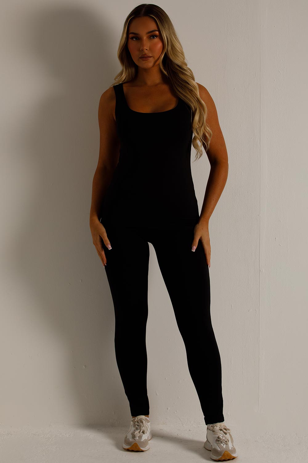 Sculpt Leggings and Top Two Piece Set Black | Xtralitty