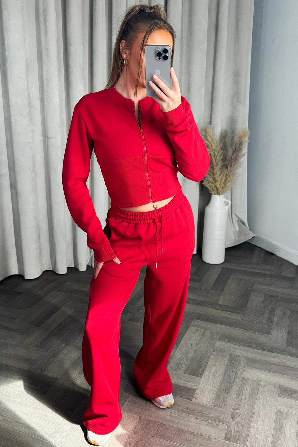 Corset Zip Up Crop Sweatshirt and Joggers Tracks | Xtralitty