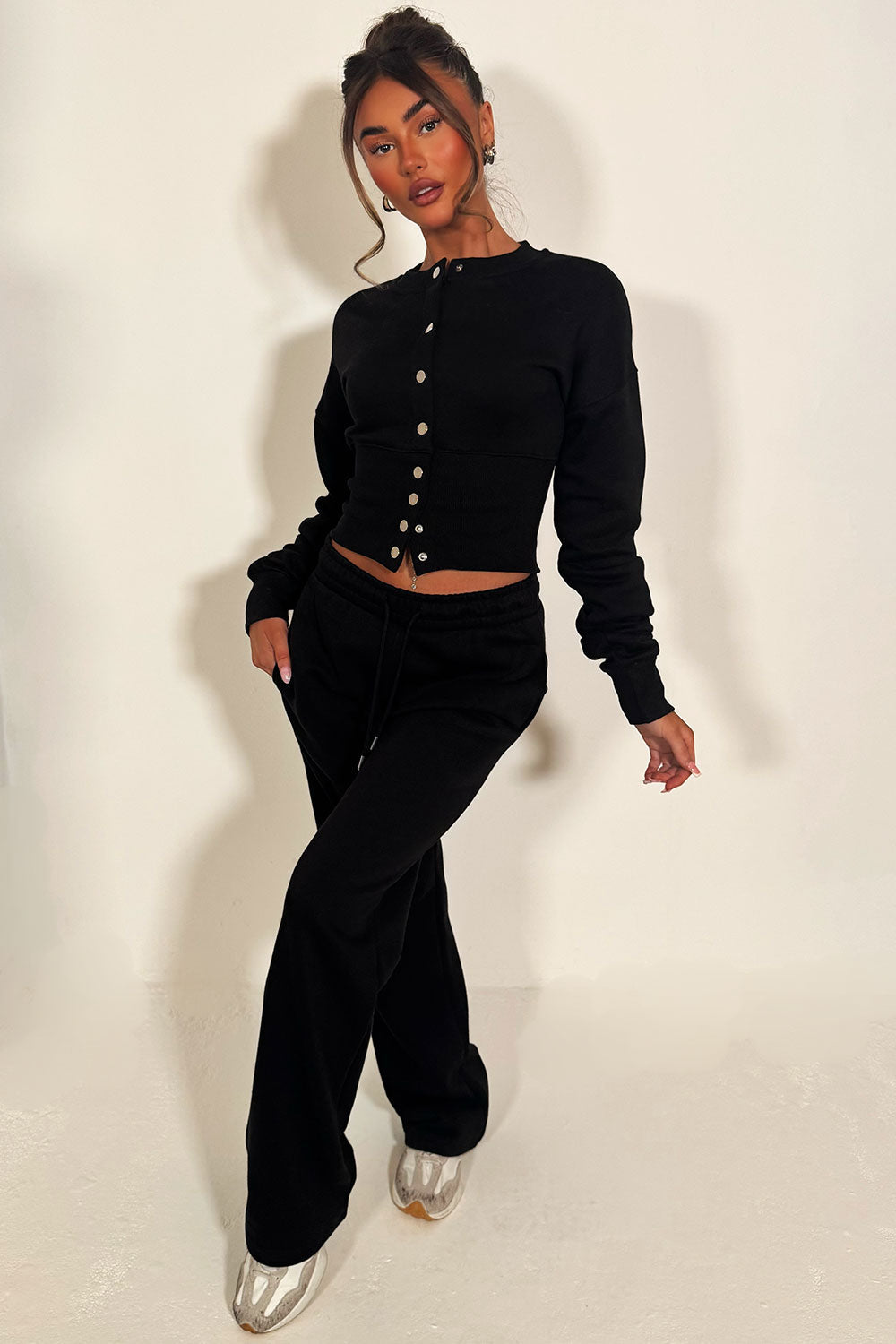 Button Up Corset Sweatshirt and Jogger Tracksuit | Xtralitty