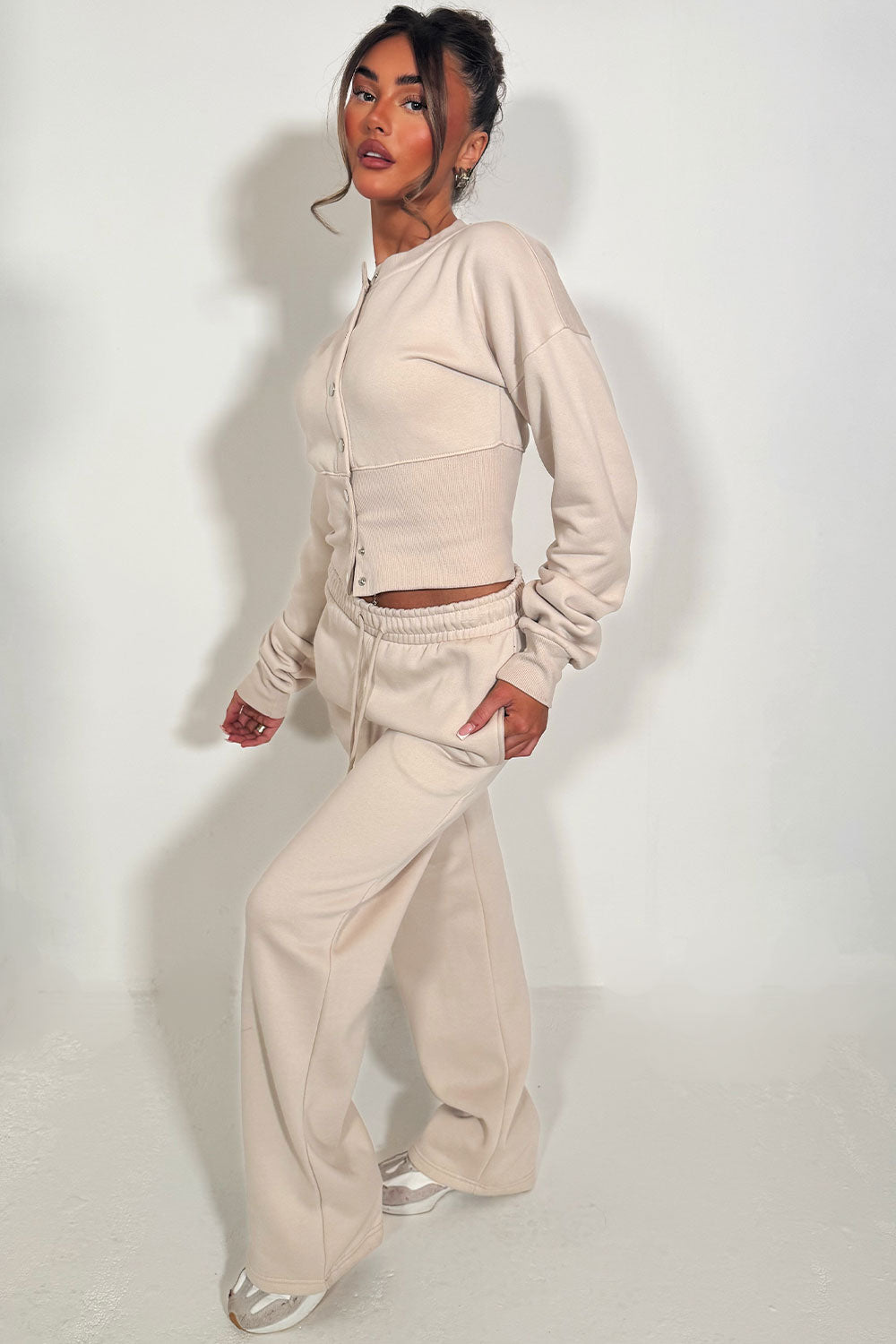 Button Up Corset Sweatshirt and Jogger Tracksuit | Xtralitty