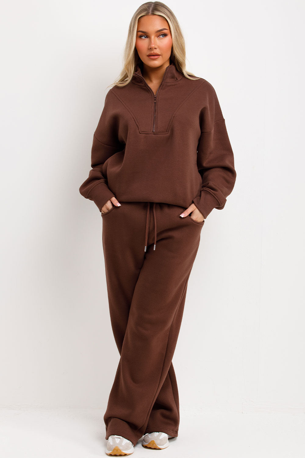 Half Zip Sweatshirt and Joggers Loungewear Set B | Xtralitty