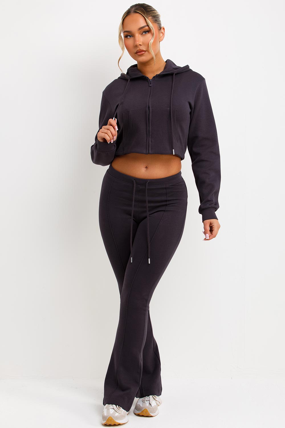Crop Sweatshirt Hoodie and Bell Bottom Trousers | Xtralitty