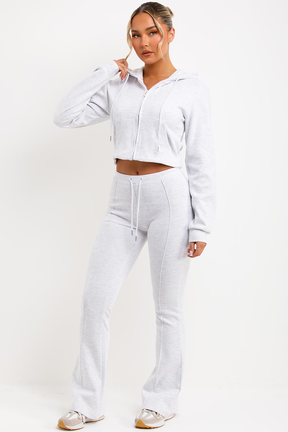 Crop Sweatshirt Hoodie and Bell Bottom Trousers | Xtralitty