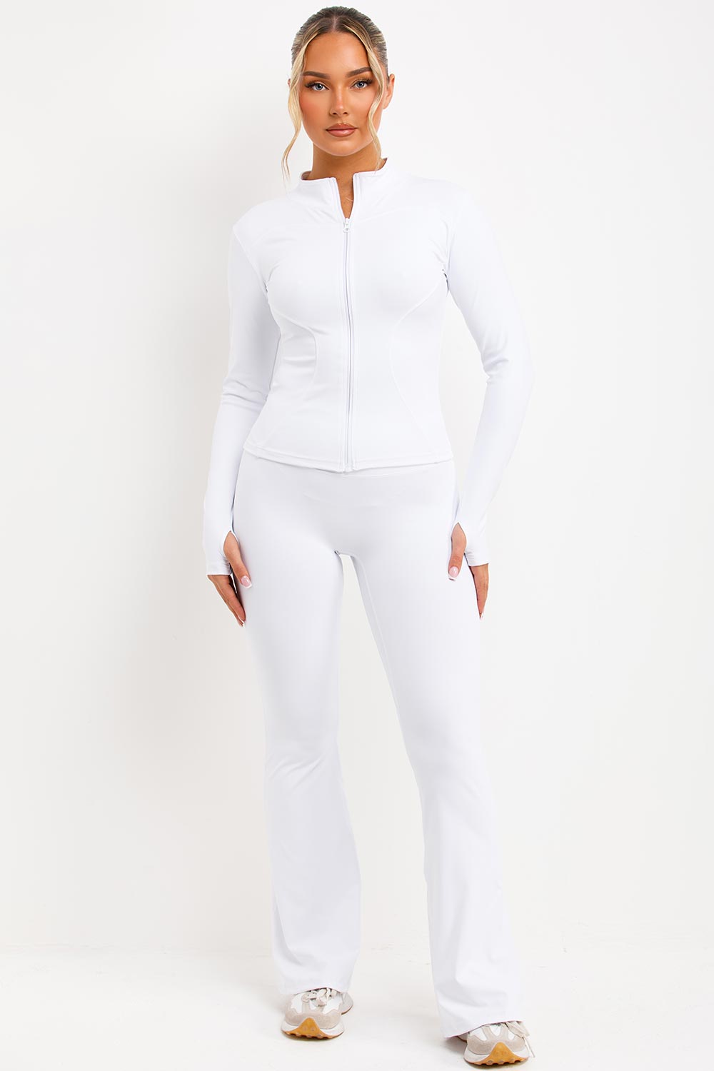 Flare Trouser and Zip Up Sports Jacket Co Ord Se | Xtralitty