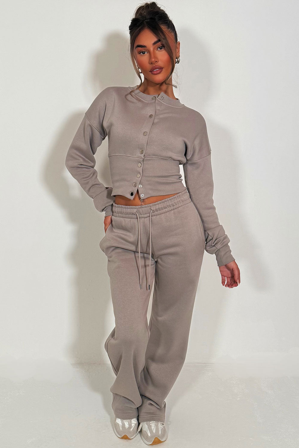 Button Up Corset Sweatshirt and Jogger Tracksuit | Xtralitty