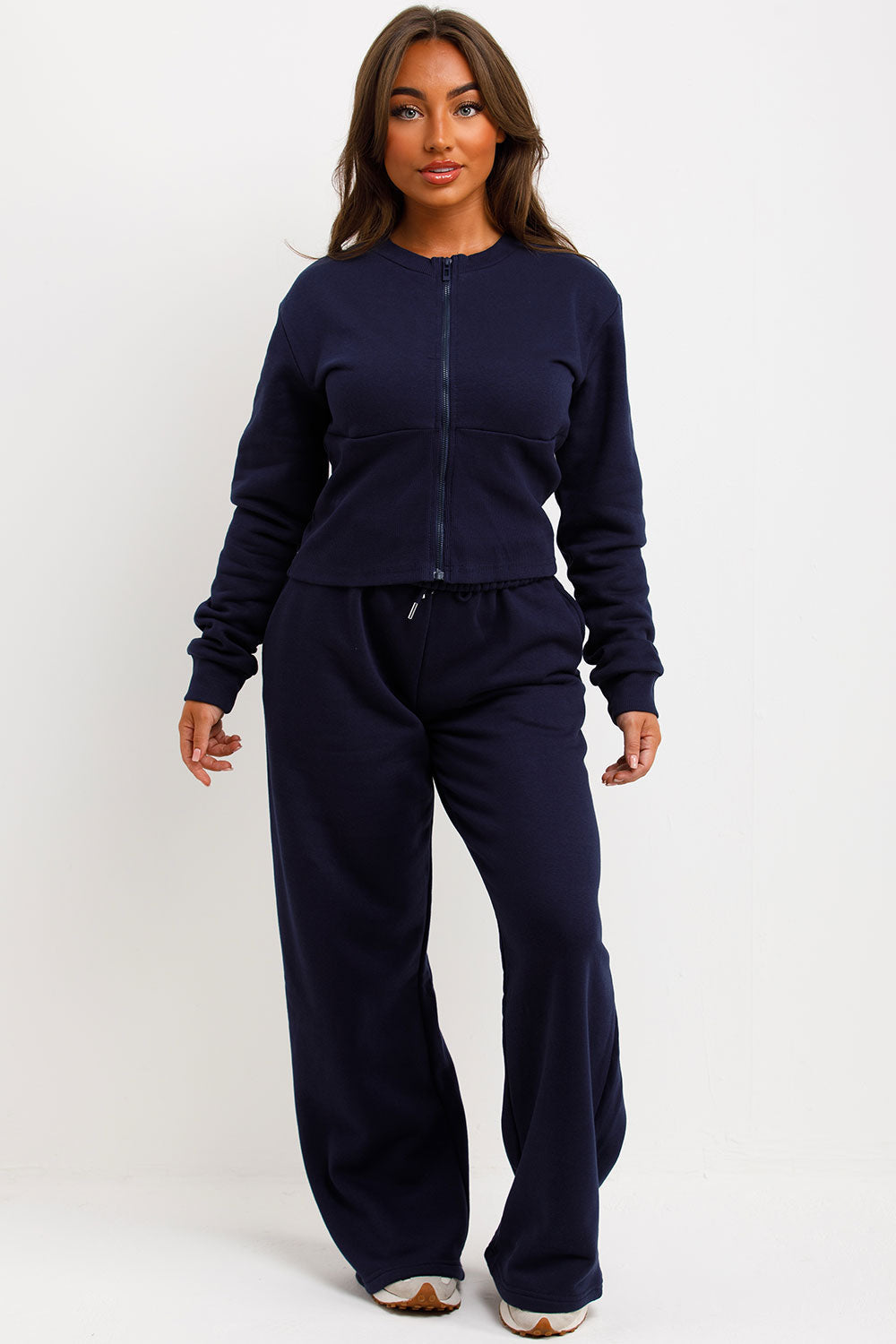 Corset Zip Up Crop Sweatshirt and Joggers Tracks | Xtralitty