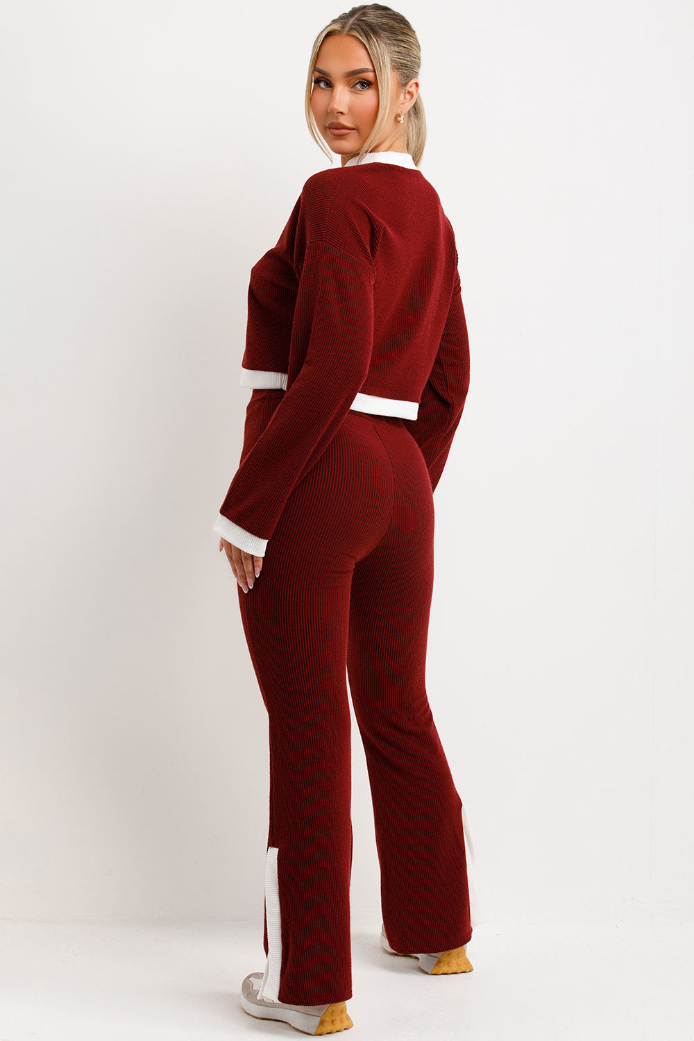 Jumper and Trousers Loungewear Set with Contrast | Xtralitty