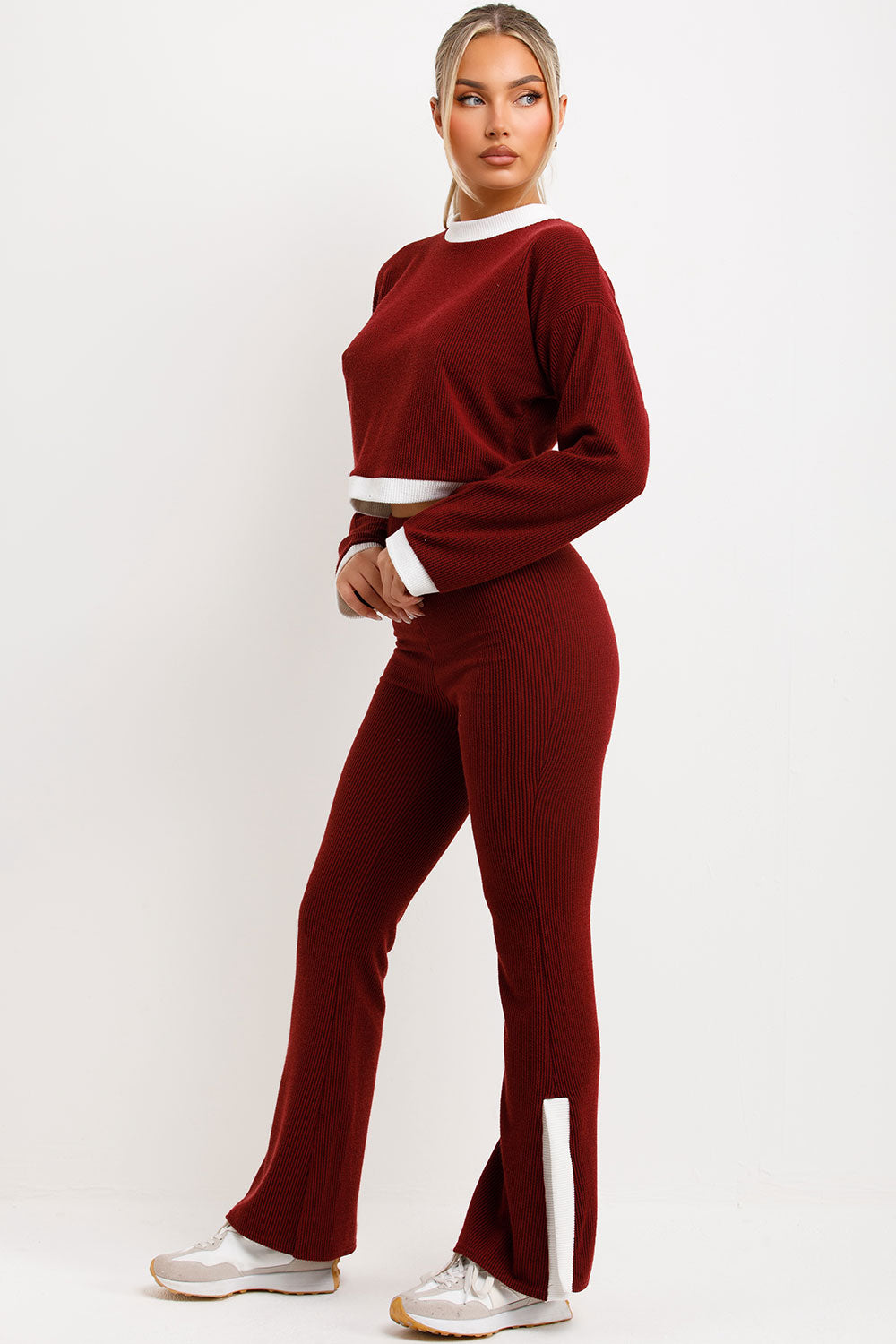 Jumper and Trousers Loungewear Set with Contrast | Xtralitty