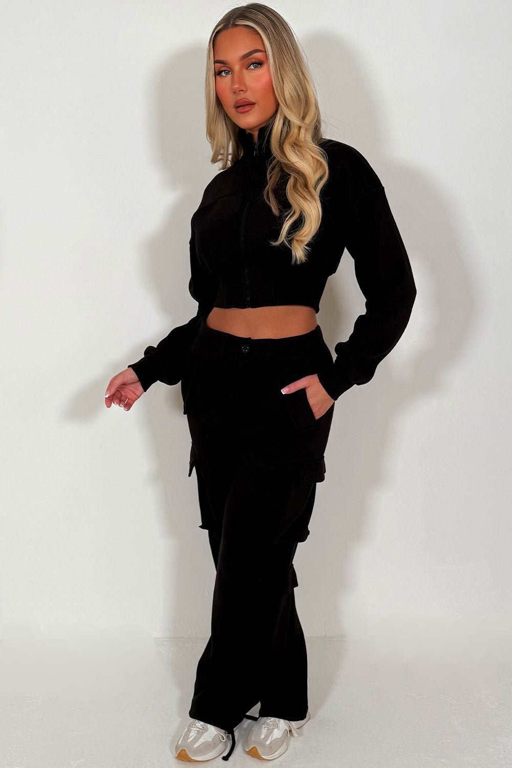 Cargo Joggers and Crop Sweatshirt Loungewear Co | Xtralitty