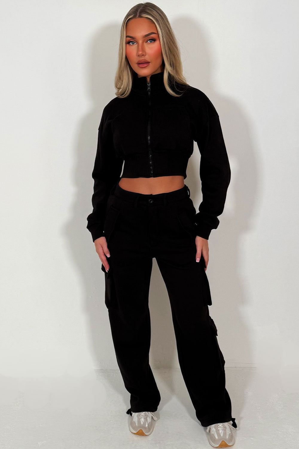 Cargo Joggers and Crop Sweatshirt Loungewear Co | Xtralitty