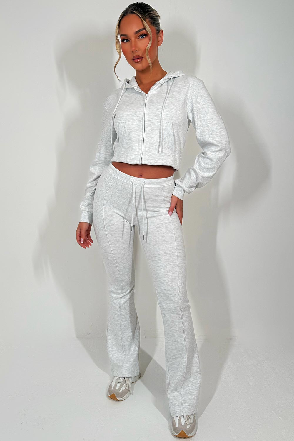 Crop Sweatshirt Hoodie and Bell Bottom Trousers | Xtralitty