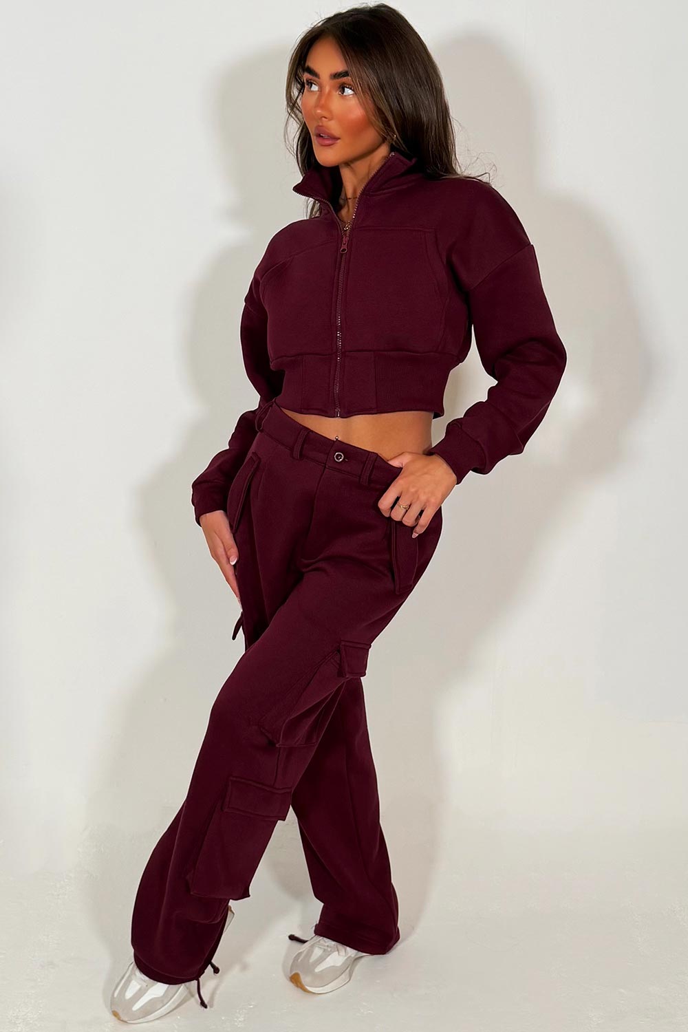 Cargo Joggers and Crop Sweatshirt Loungewear Co | Xtralitty