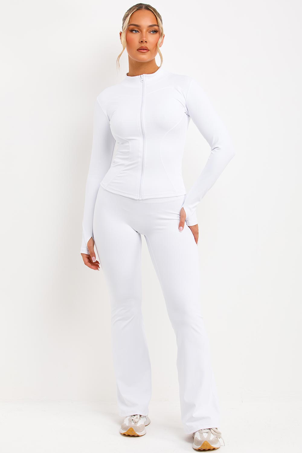 Flare Trouser and Zip Up Sports Jacket Co Ord Se | Xtralitty