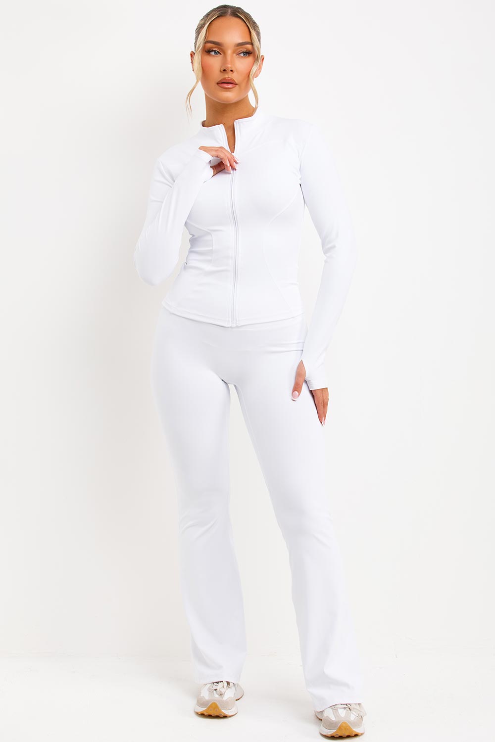 Flare Trouser and Zip Up Sports Jacket Co Ord Se | Xtralitty