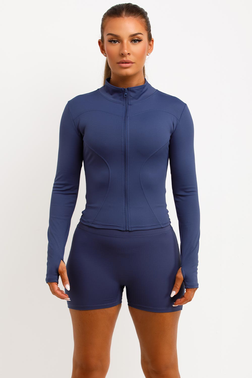 Zip Up Sports Jacket and Gym Shorts Co Ord Set N | Xtralitty