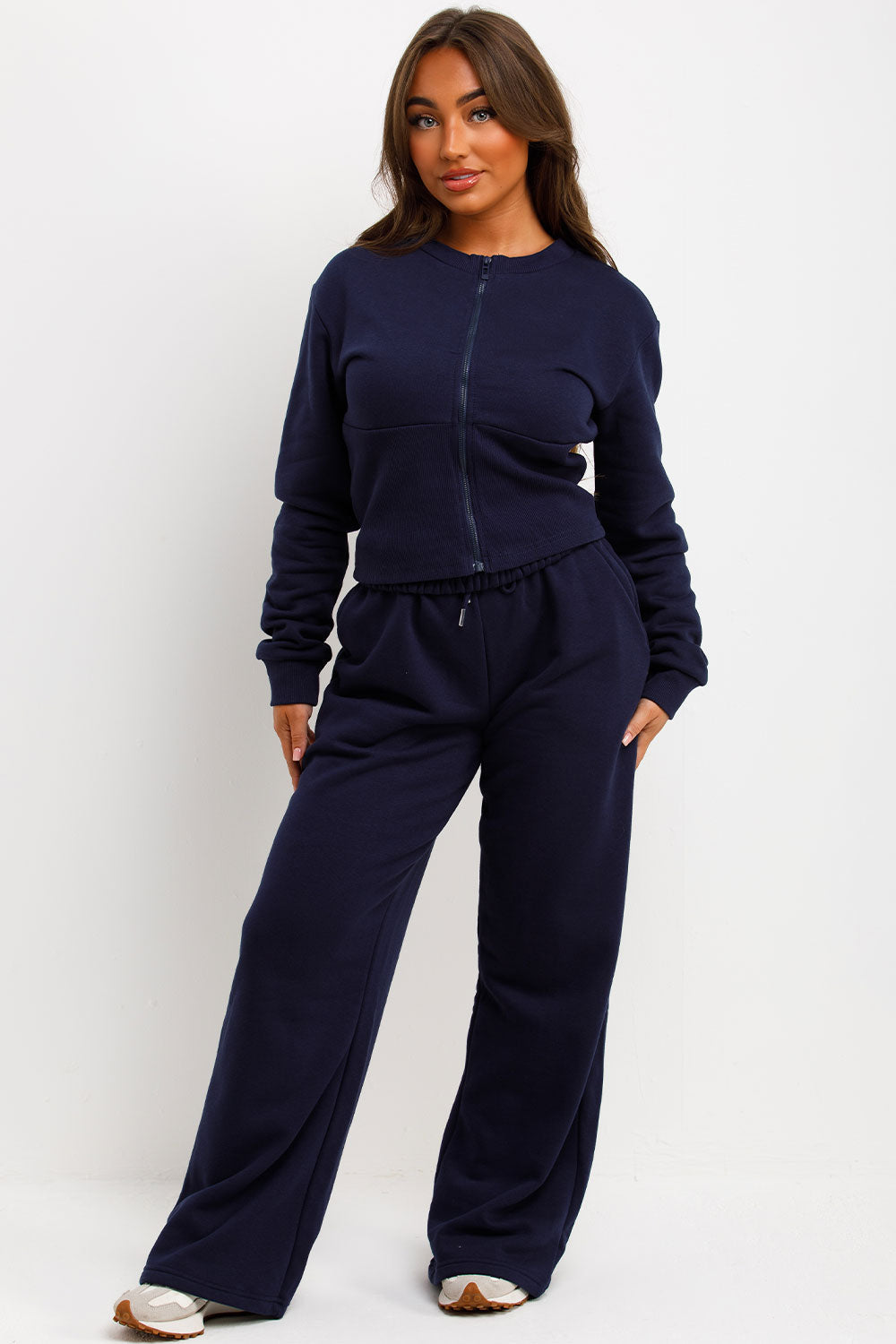 Corset Zip Up Crop Sweatshirt and Joggers Tracks | Xtralitty