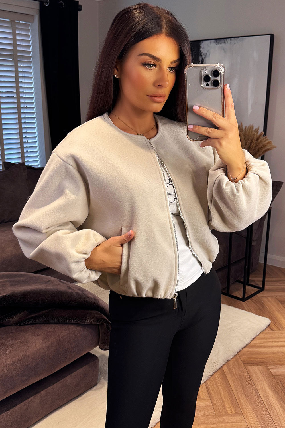 Soft Bomber Jacket Beige | Xtralitty