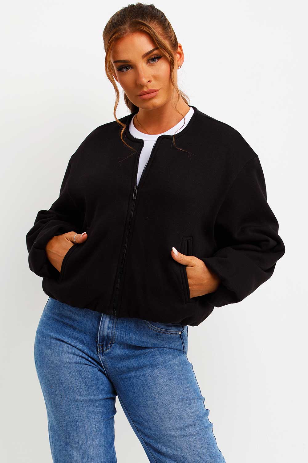 Soft Bomber Jacket with Zip Black | Xtralitty