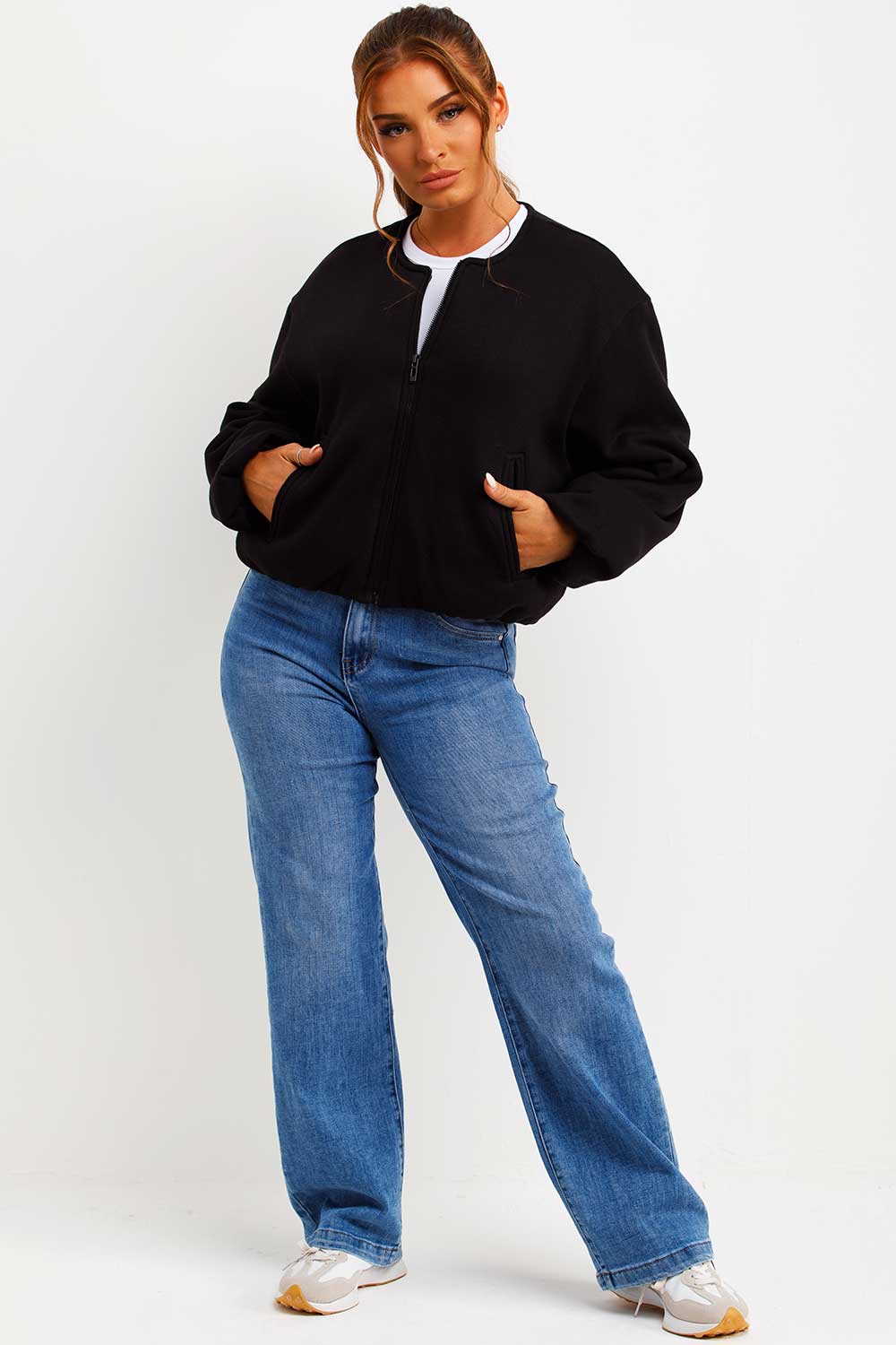 Soft Bomber Jacket with Zip Black | Xtralitty