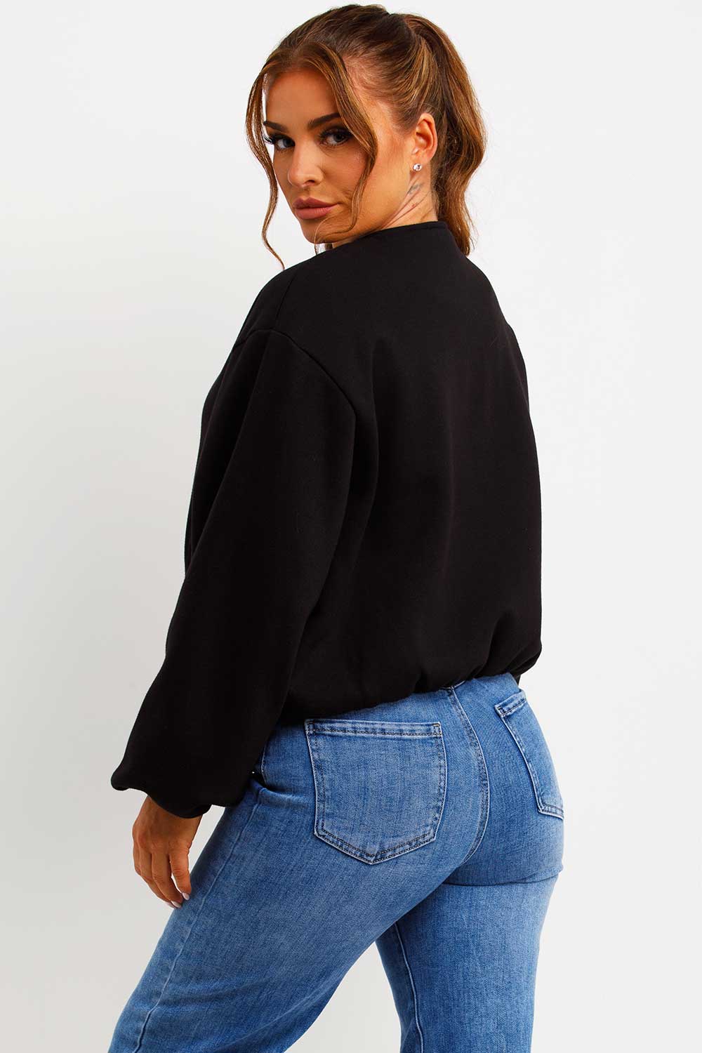 Soft Bomber Jacket with Zip Black | Xtralitty