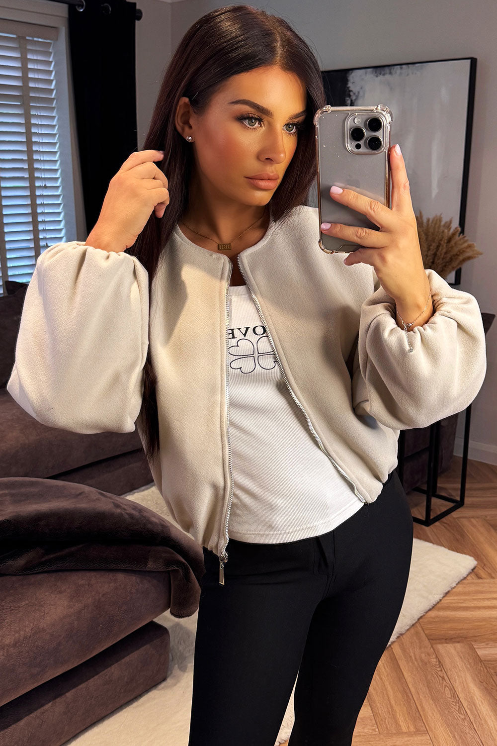 Soft Bomber Jacket Beige | Xtralitty